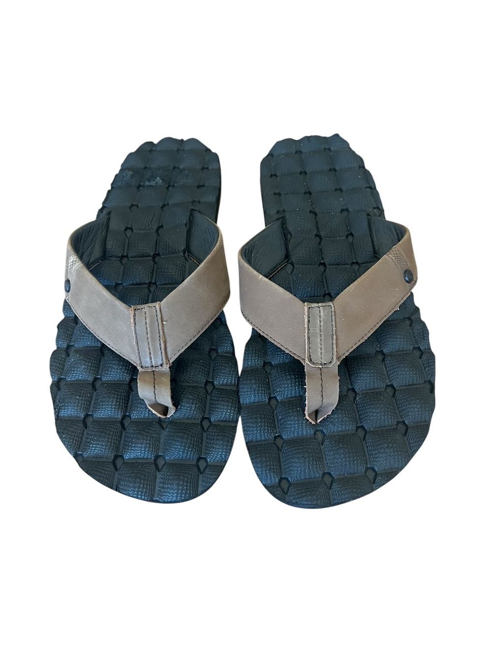 NWOT Volcom Men's Recliner Leather Sandals Flip Flops Brown